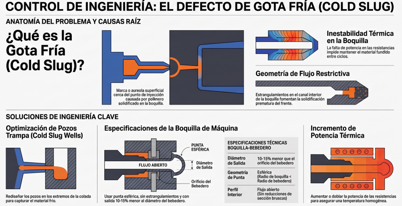 Defecto de inyección 10: Gota fría